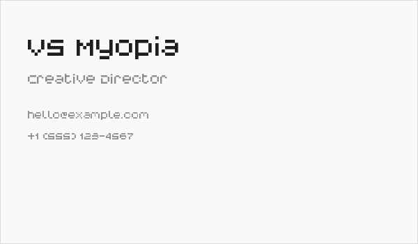 V5 Myopia Business Card