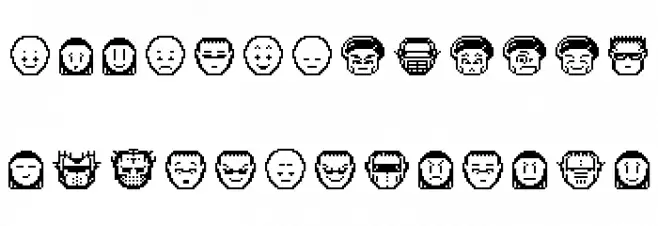 V5 Pixelpals Schriftart Kleinbuchstaben