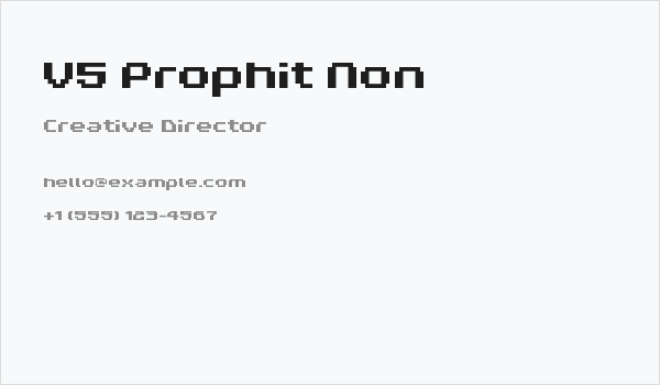 V5 Prophit Non Business Card