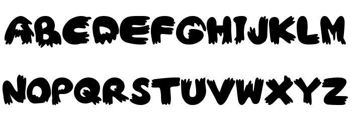 Vómito Cartoon Font LOWERCASE