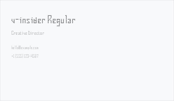 v-insider Regular Business Card