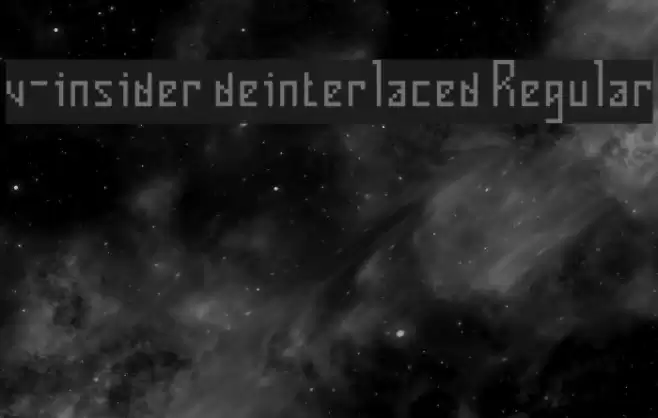 v-insider deinterlaced Regular Font examples
