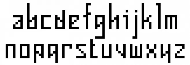 v-insider deinterlaced Regular Font Litere mici