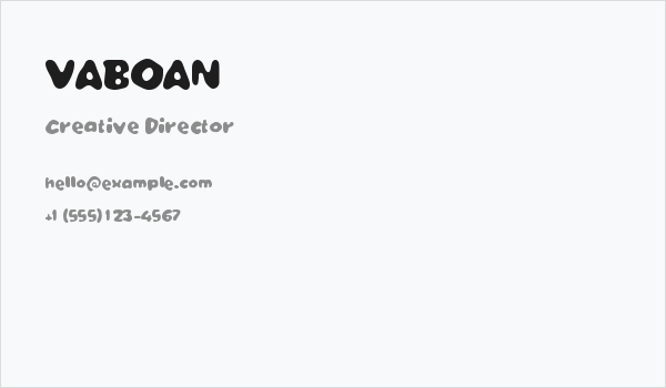VABOAN Business Card