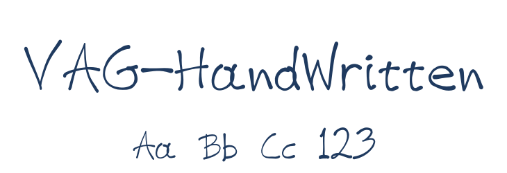 VAG-HandWritten Font Preview