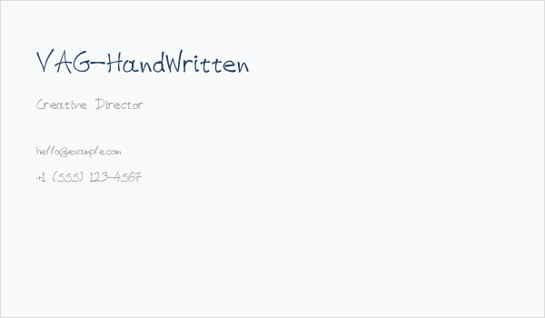 VAG-HandWritten Business Card