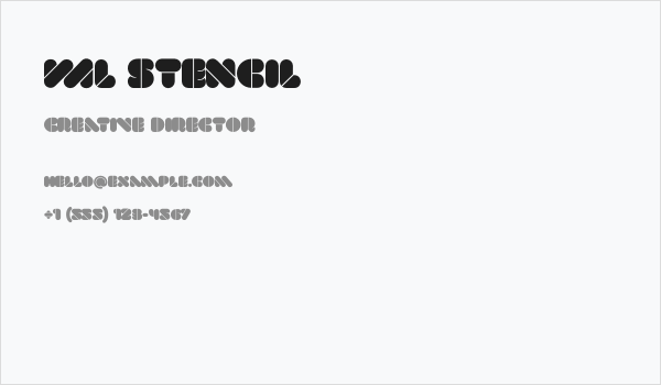 VAL Stencil Business Card