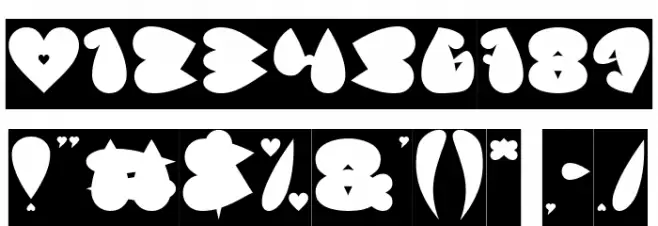 VALENTINE DAYS-Inverse Font OTHER CHARS