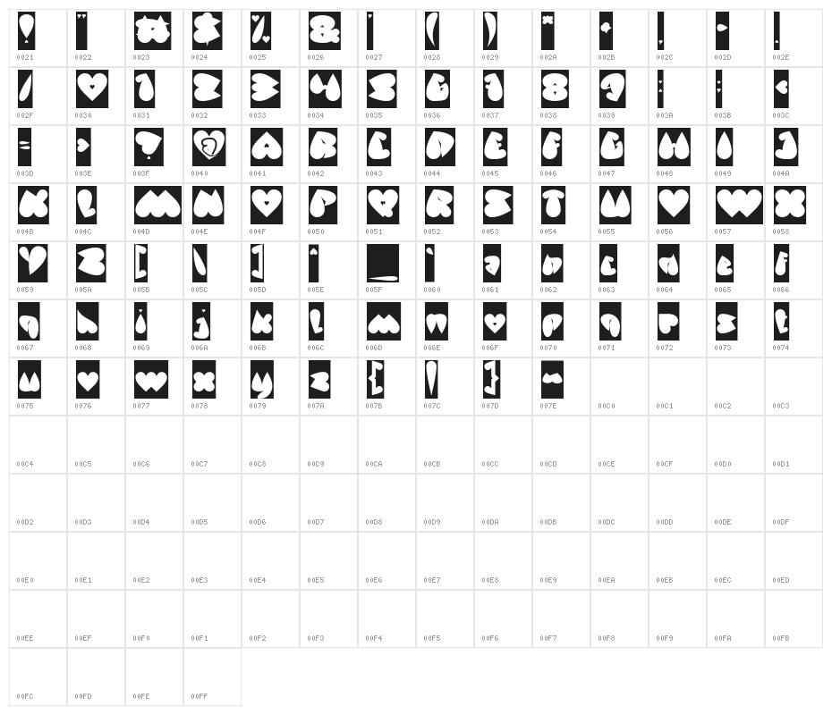 VALENTINE DAYS-Inverse Character Map