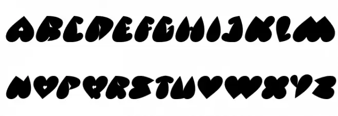 VALENTINE DAYS Italic फ़ॉन्ट अपरकेस