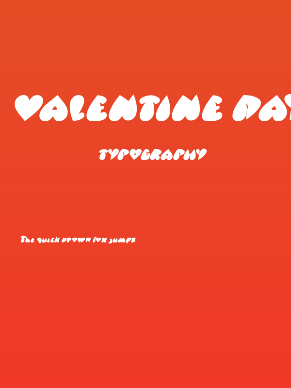 VALENTINE DAYS Italic Poster