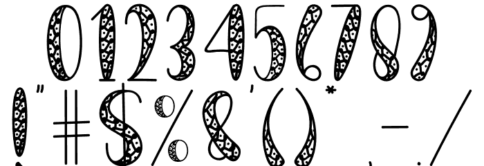 VALENTINE LOVE Font OTHER CHARS