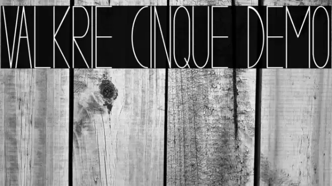 VALKRIE CINQUE demo Font examples