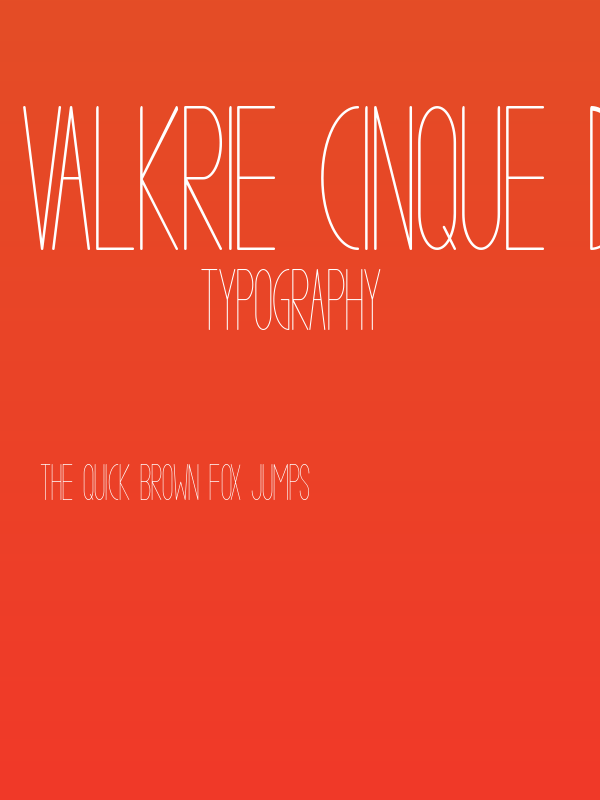 VALKRIE CINQUE demo Poster