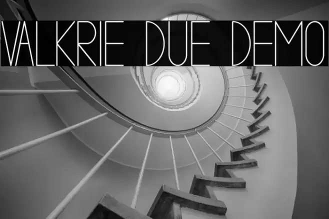 VALKRIE DUE demo Font examples