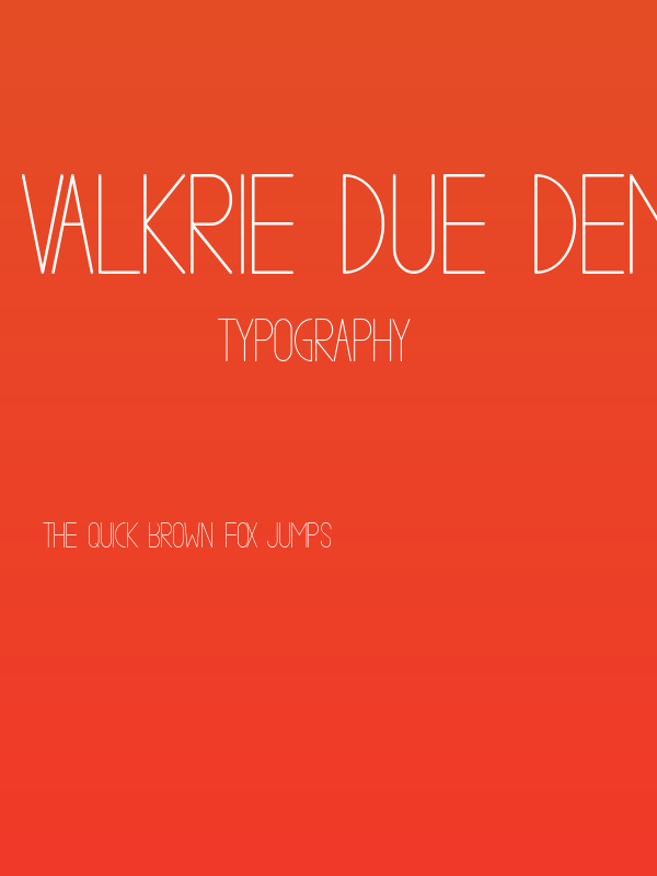VALKRIE DUE demo Poster