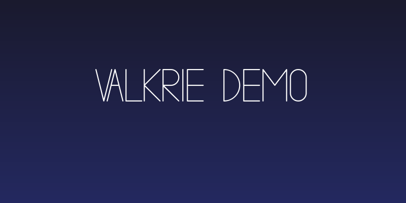 VALKRIE demo Social Header
