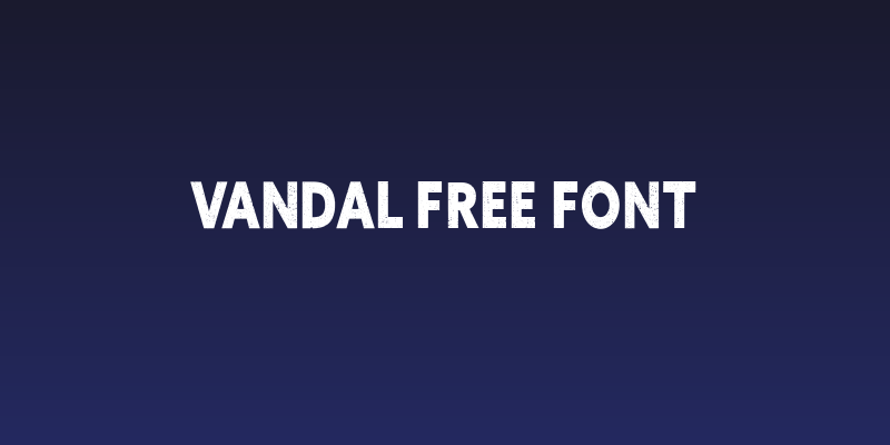 VANDAL Free Font Social Header