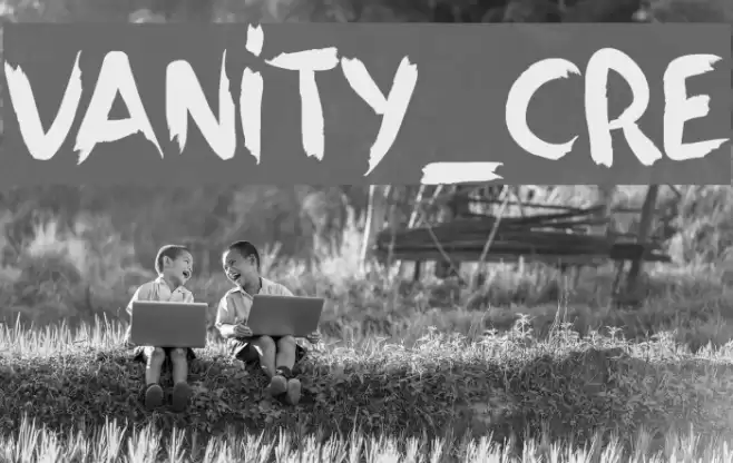 VANITY_CRE Font examples