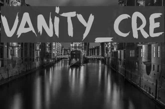 VANITY_CRE Font examples