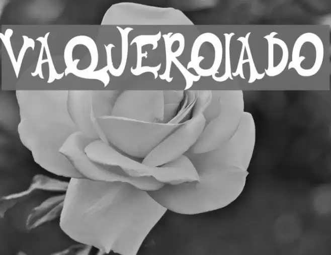 VAQUEROJADO Font examples