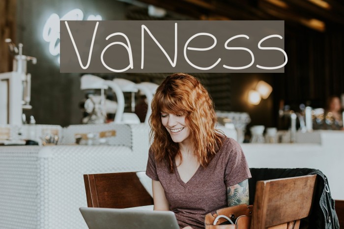 VaNess Font examples
