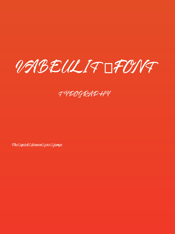 Vabeulit Font Poster