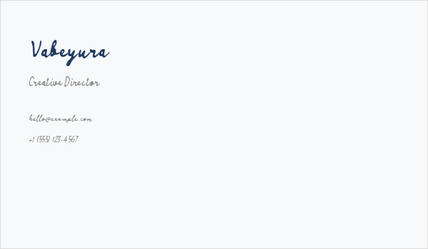 Vabeyura Business Card