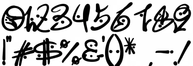 Vabioxe Graffiti Font OTHER CHARS