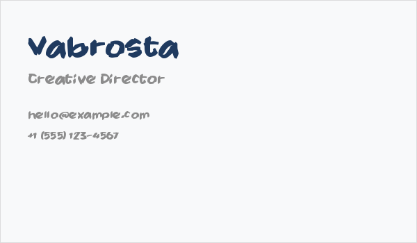 Vabrosta Business Card