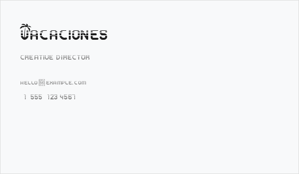 Vacaciones Business Card