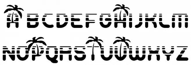 Vacaciones Schriftart Groß