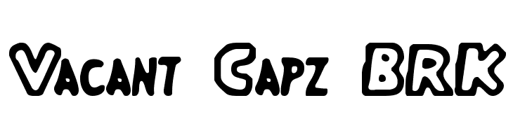 Vacant Capz BRK  Скачать бесплатные шрифты