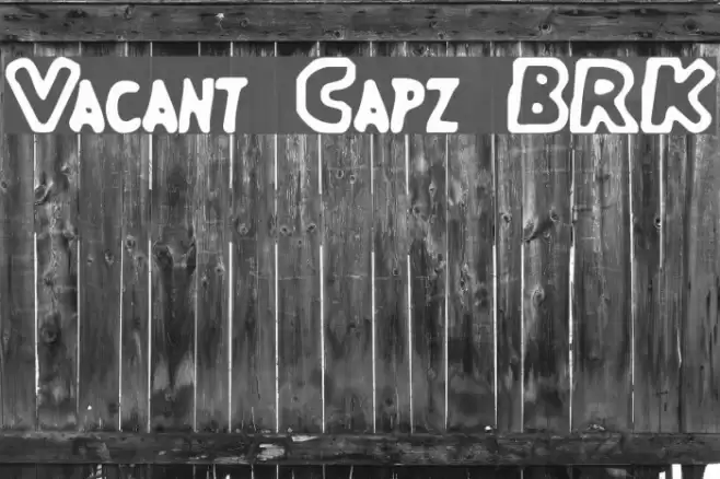Vacant Capz BRK Font examples