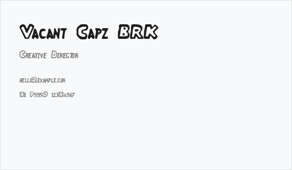 Vacant Capz BRK Business Card