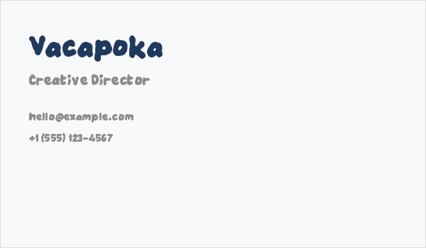 Vacapoka Business Card