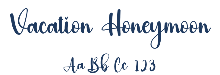 Vacation Honeymoon Font Preview
