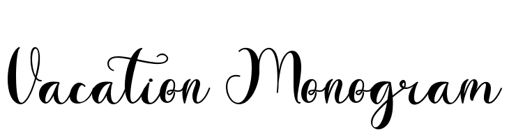 Vacation Monogram 字体