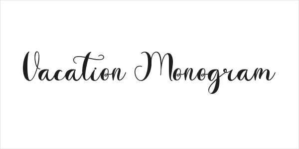 Vacation Monogram Logo