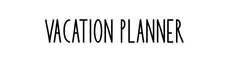 Vacation Planner  フリーフォントのダウンロード