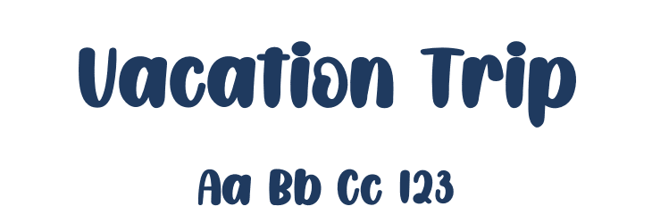 Vacation Trip Font Preview