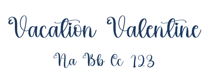Vacation Valentine Font Preview