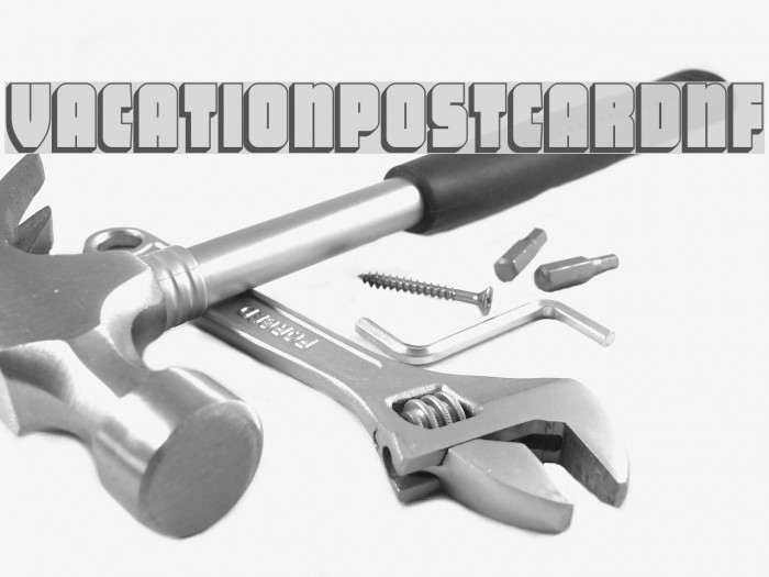 VacationPostcardNF Font examples
