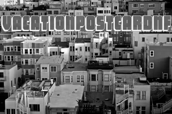 VacationPostcardNF Font examples