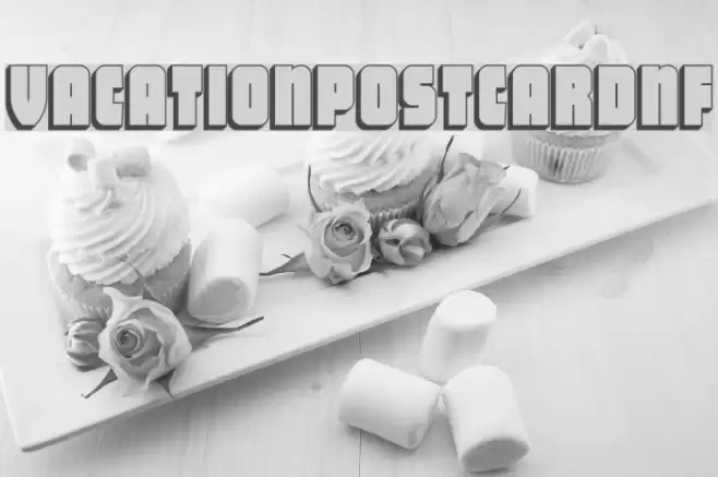 VacationPostcardNF Font examples
