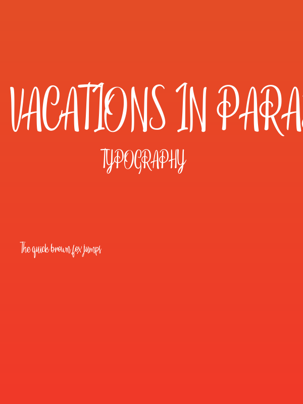 Vacations in Paradise Personal Use Poster