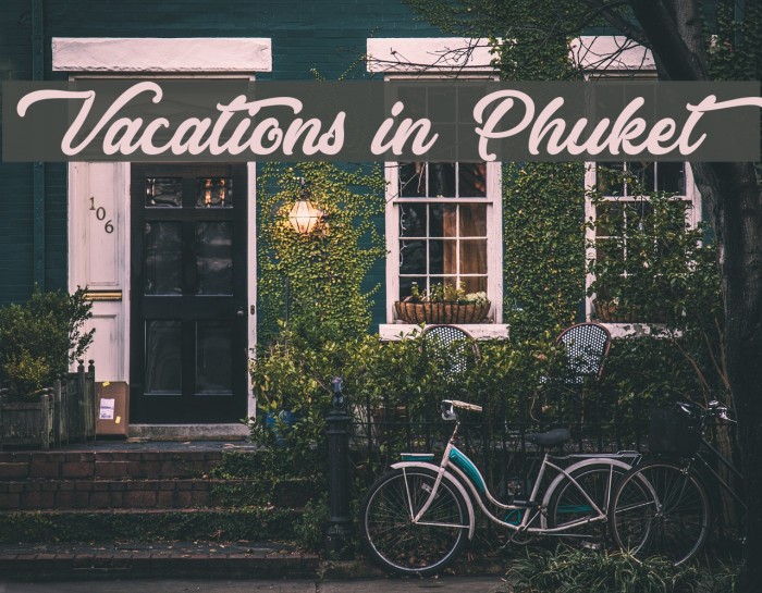 Vacations in Phuket Font examples