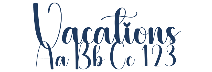 Vacations Font Preview