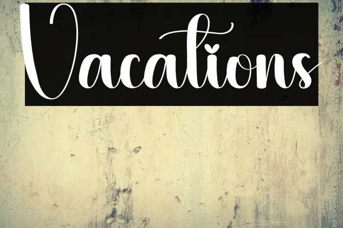 Vacations Example 3