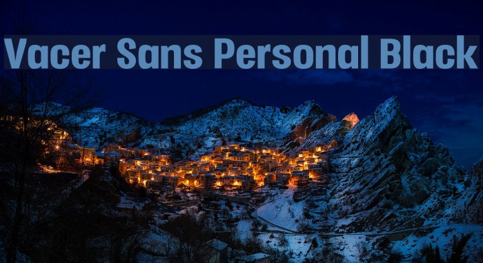 Vacer Sans Personal Black Font examples